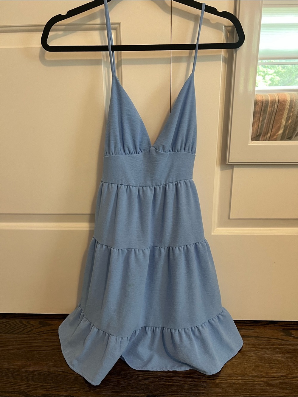 Altard State Light Blue Tiered Spaghetti Strap Dress Size Large